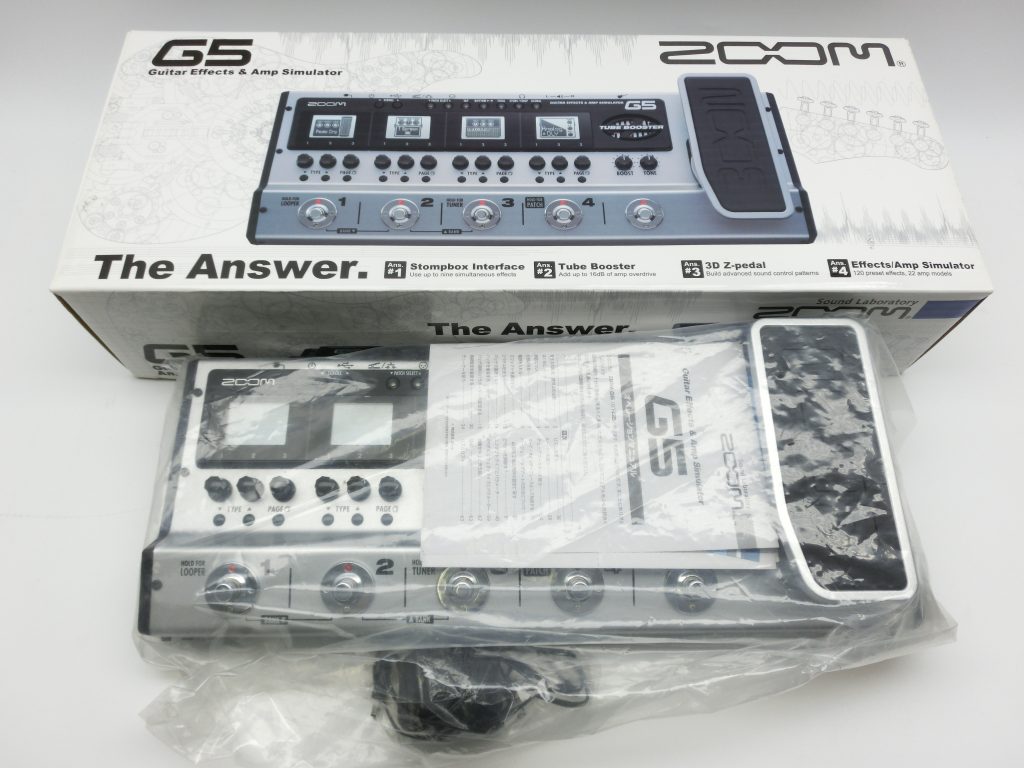 ZOOMのマルチエフェクターG5を買取させて頂きました