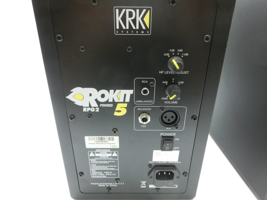 買取紹介：KRK ROKIT5 RP5 G2 モニタースピーカーの背面