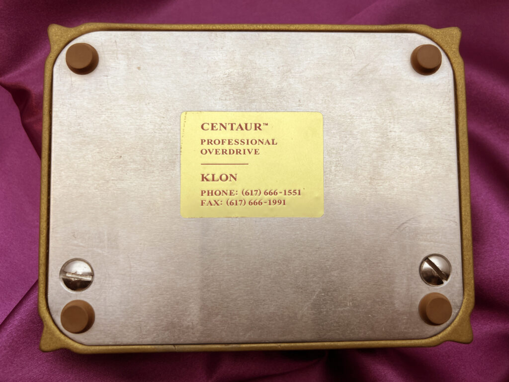KLON Centaur Gold (シリアル1492) 裏蓋
