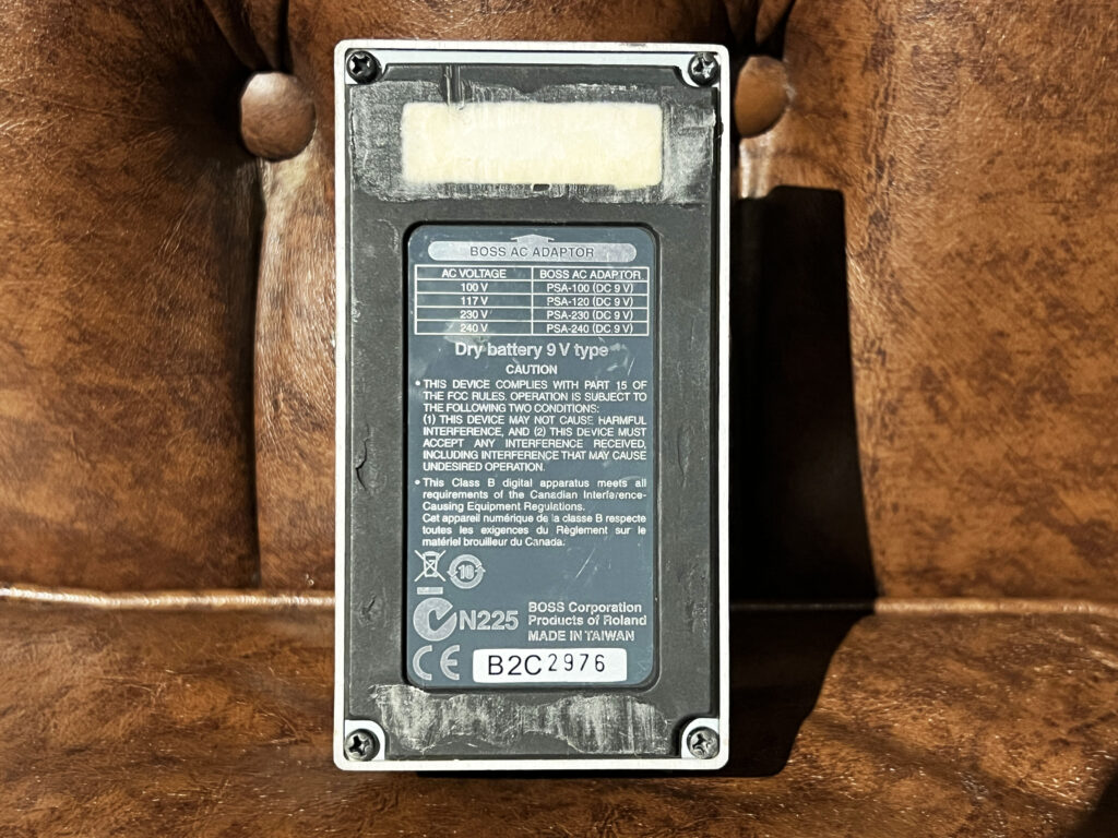 BOSS FRV-1 Fender Reverb 裏蓋
