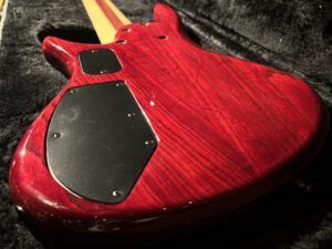 Roscoe Century6 Trans Red 6弦ベース バック杢目