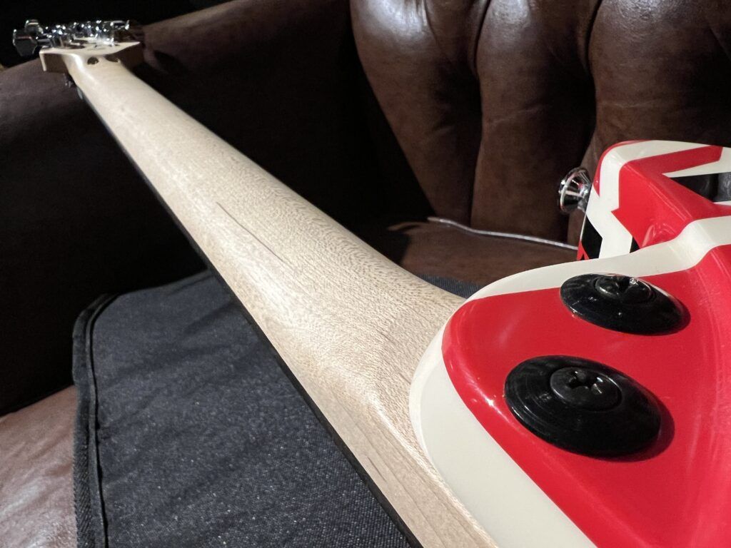 EVH Wolfgang Special Ebony FB Red Black and White エレキギター ネック
