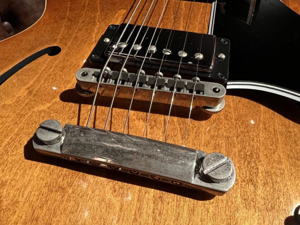 Gibson Memphis 2016 ES-335 Faded Light Burst セミアコギター ブリッジ